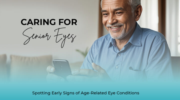 Senior man having an eye checkup at EyeCare Hospital Maldives to detect early signs of age-related eye conditions
