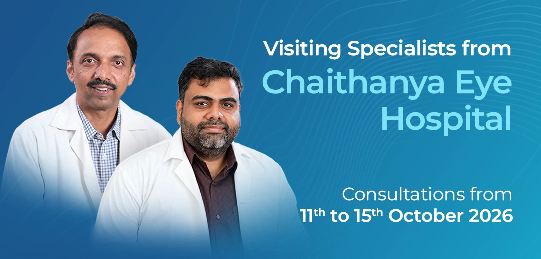 Dr. Manoj S and Dr. Harikrishnan CP, visiting specialists from Chaithanya Eye Hospital, India, at EyeCare Hospital Maldives